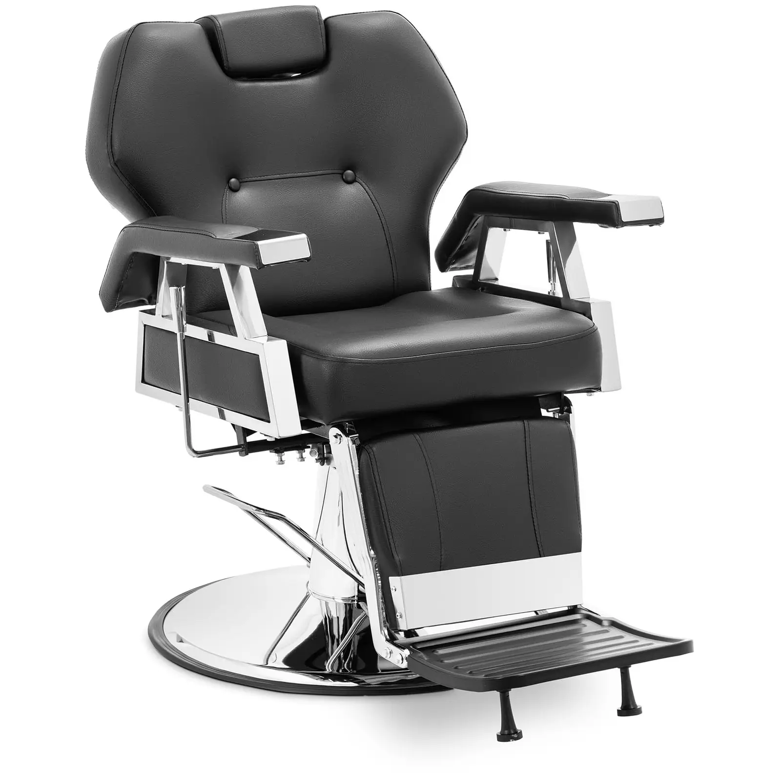 Fauteuil de coiffeur avec repose-pieds - 59-69 cm - 150 kg - Noir