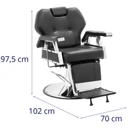 Fotel fryzjerski - podnóżek - 59 - 69 cm - 150 kg - czarny