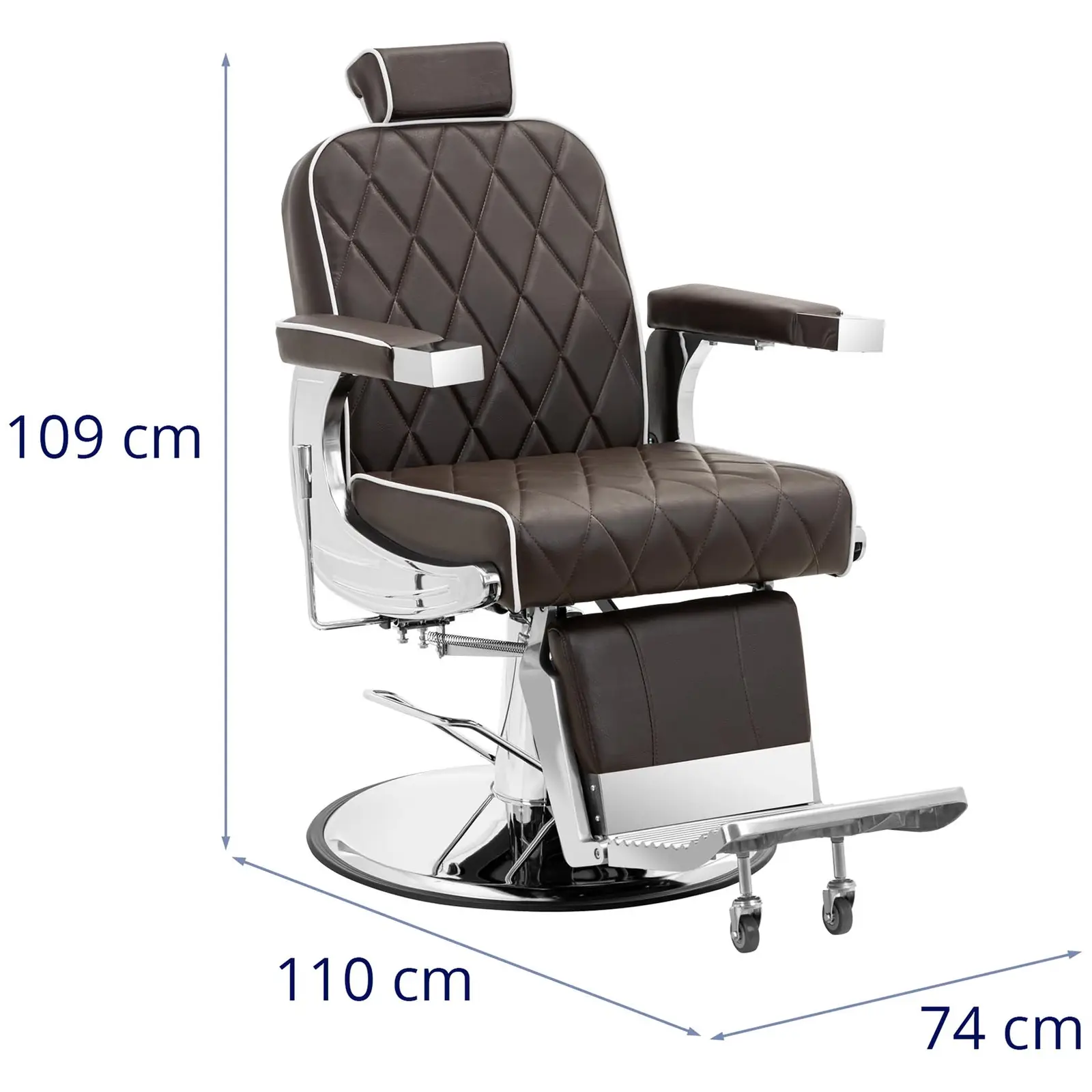 Parturituoli jalkatuella - 58-71 cm - 150 kg - ruskea