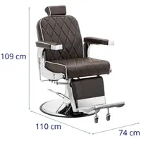 Fotel fryzjerski - podnóżek - 58 - 71 cm - 150 kg - czarny