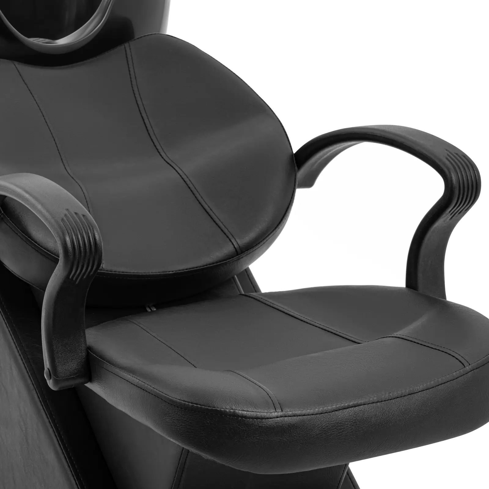 Bac à shampoing avec fauteuil - dimensions du lavabo 600 x 450 x 150 mm - noir