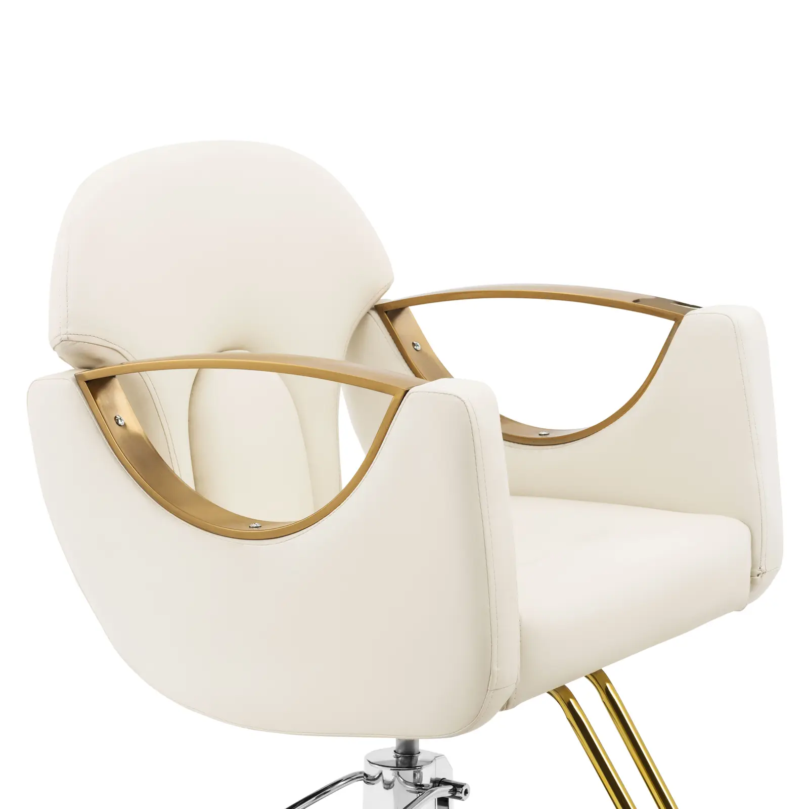 Fauteuil de coiffeur avec repose-pieds - 55 - 65 cm - 180 kg - beige