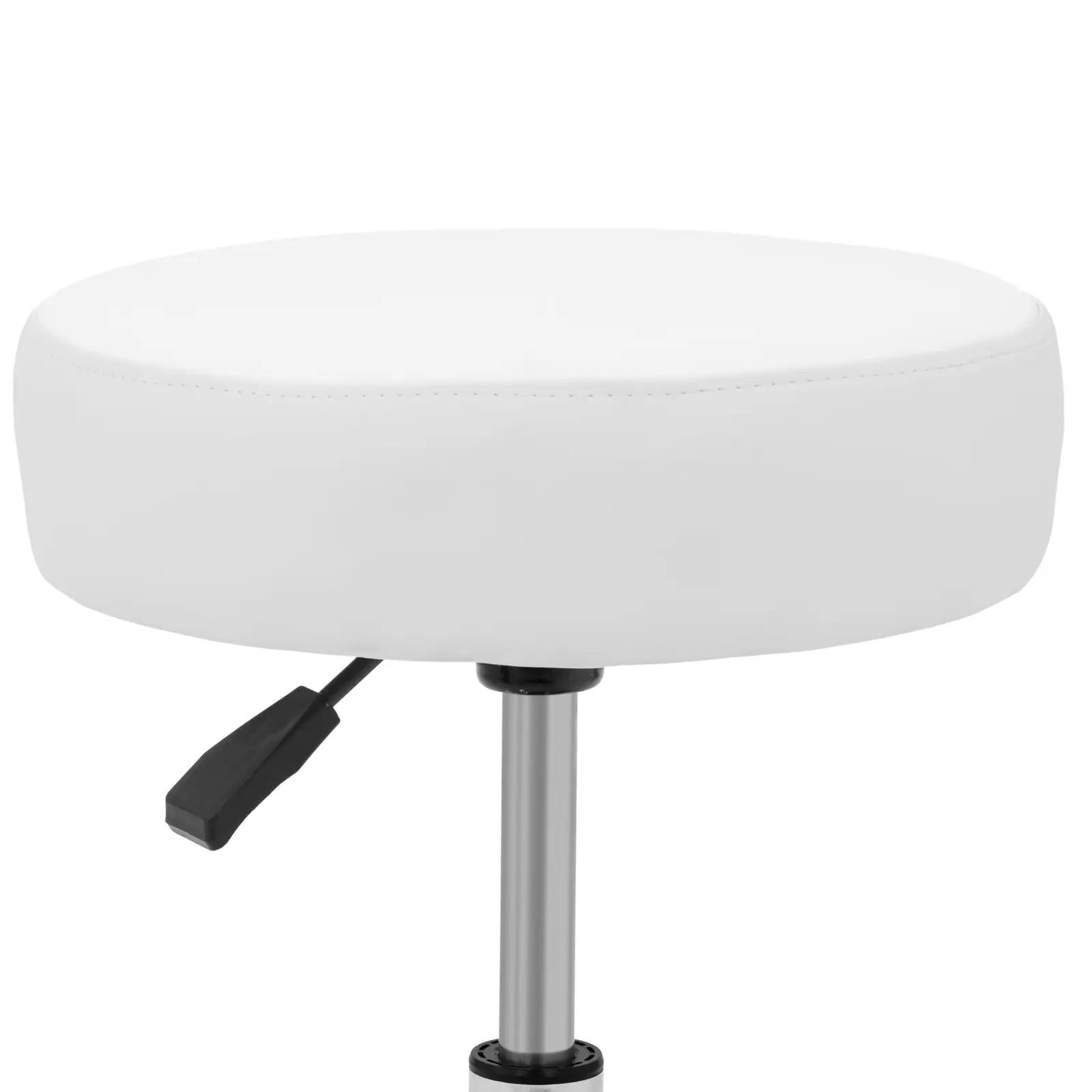 Tabouret à roulettes - 48 - 61 cm - 120 kg - blanc