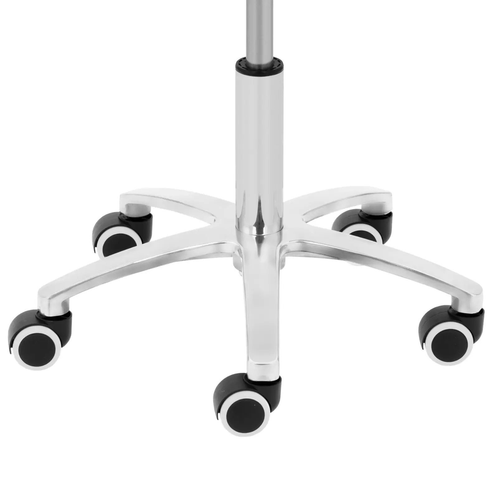 Taburete con ruedas - 48 - 61 cm - 120 kg - blanco