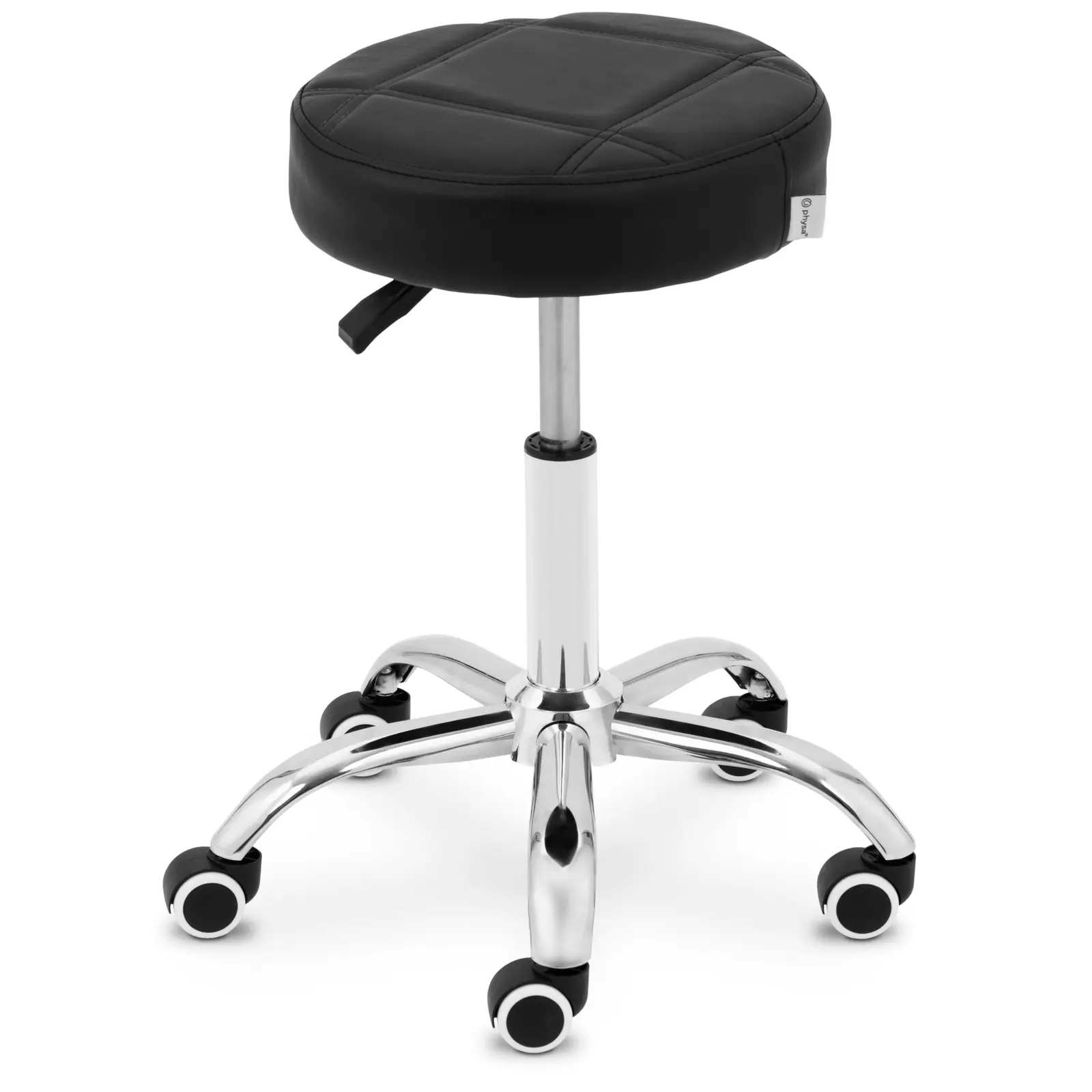 Taburete con ruedas - 52 - 66 cm - 120 kg - negro