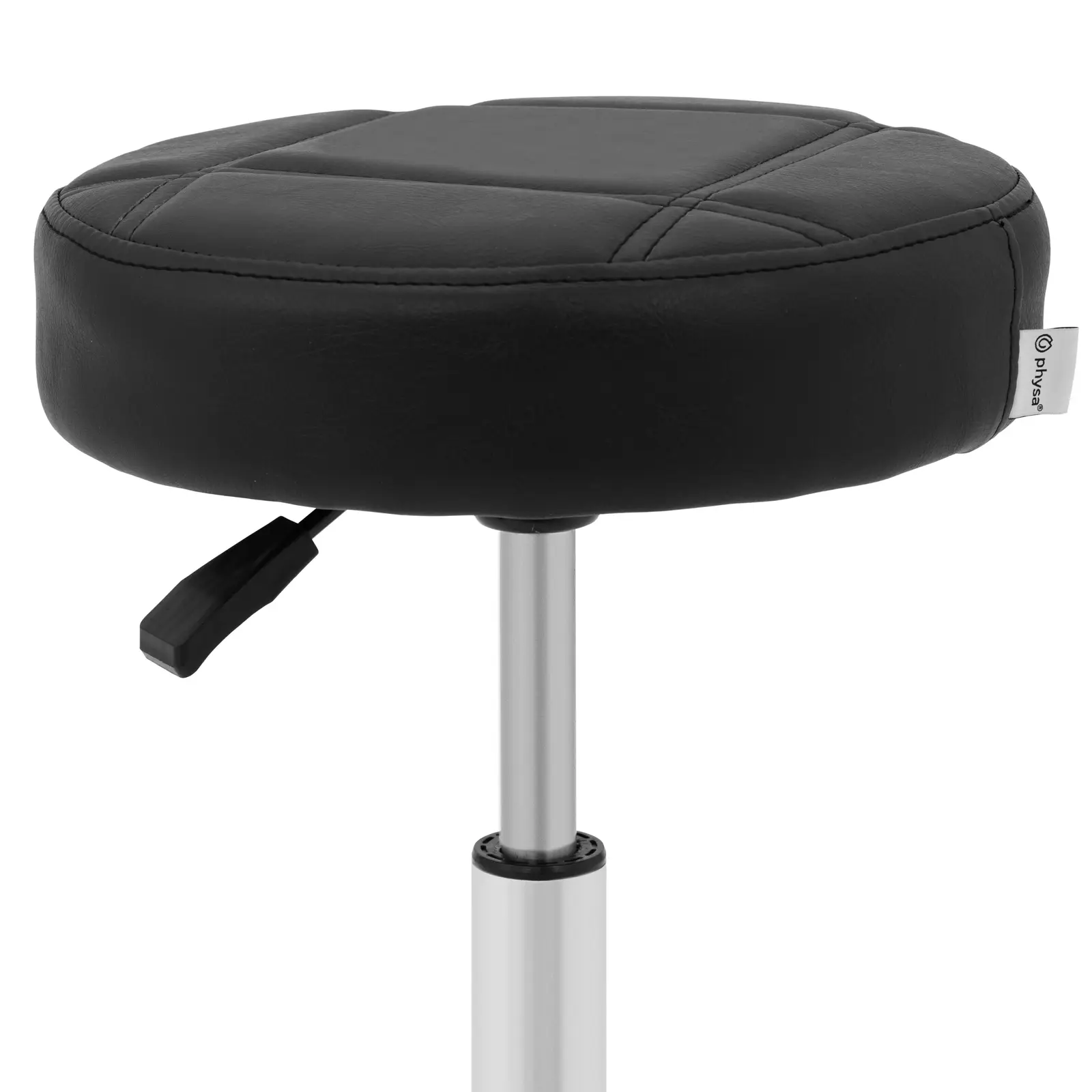 Tabouret à roulettes - 52 - 66 cm - 120 kg - noir