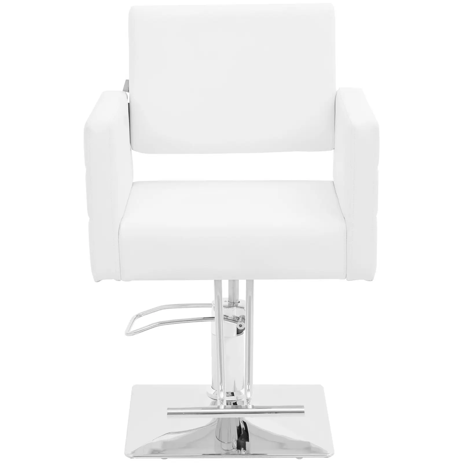 Fauteuil de coiffeur Ribbleton avec repose-pieds - hauteur d'assise 45-55 cm - 150 kg - Blanc