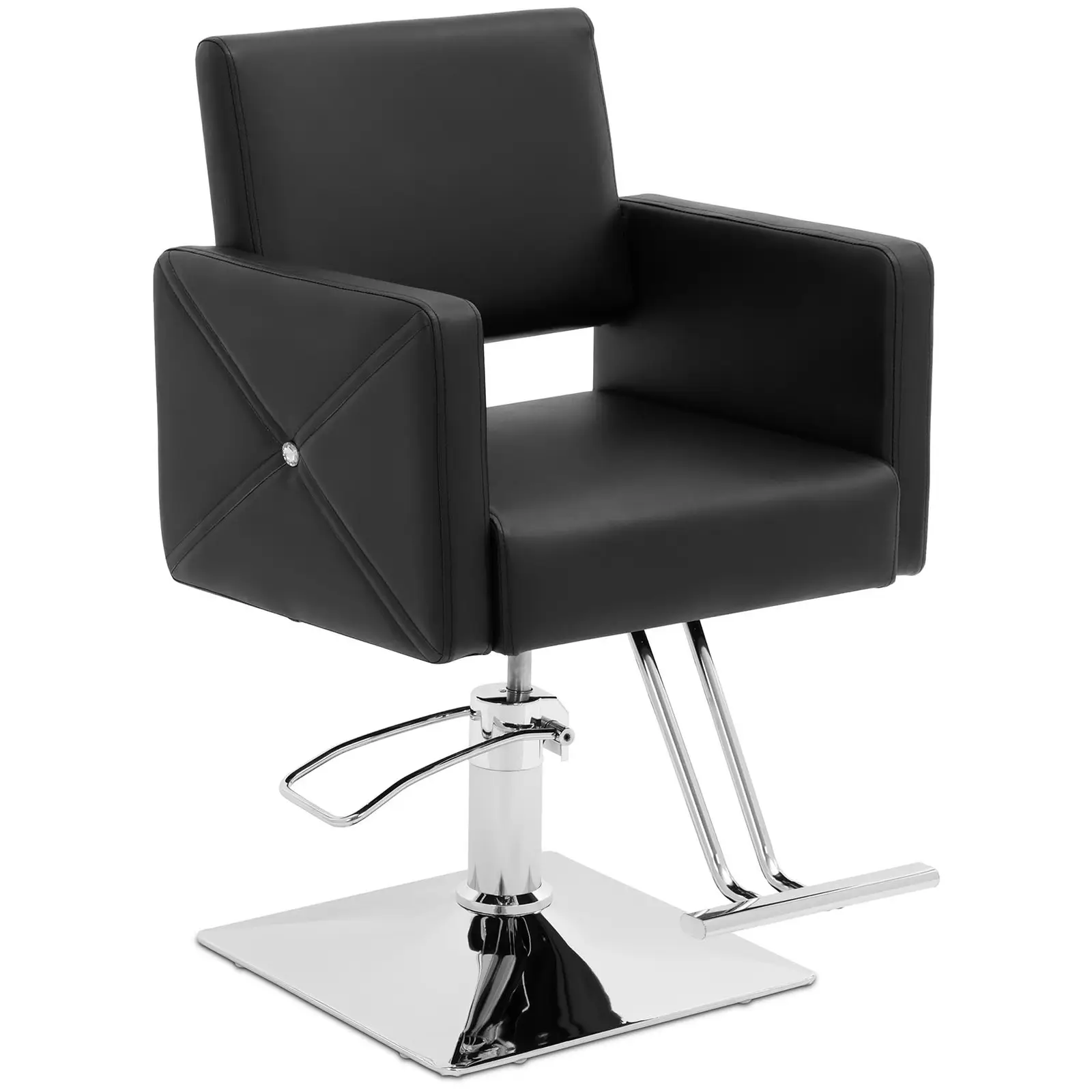 Scaun de salon Carlisle cu suport pentru picioare - înălțime scaun 45 - 55 cm - 150 kg - negru