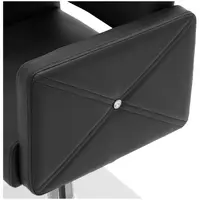 Frisørstol med fotstøtte - setehøyde 45 - 55 cm - 150 kg - svart