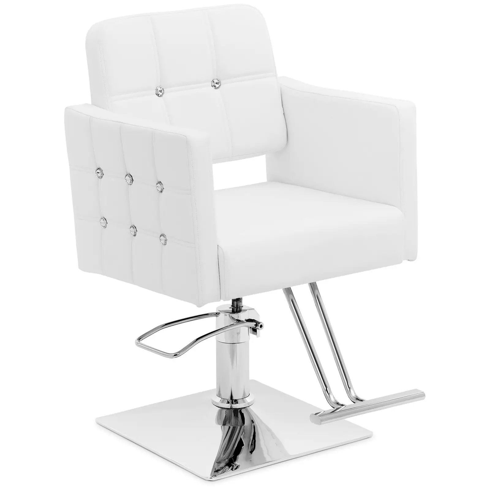 Fauteuil de coiffeur Cottam avec repose-pieds - hauteur d'assise 45-55 cm - 150 kg - blanc