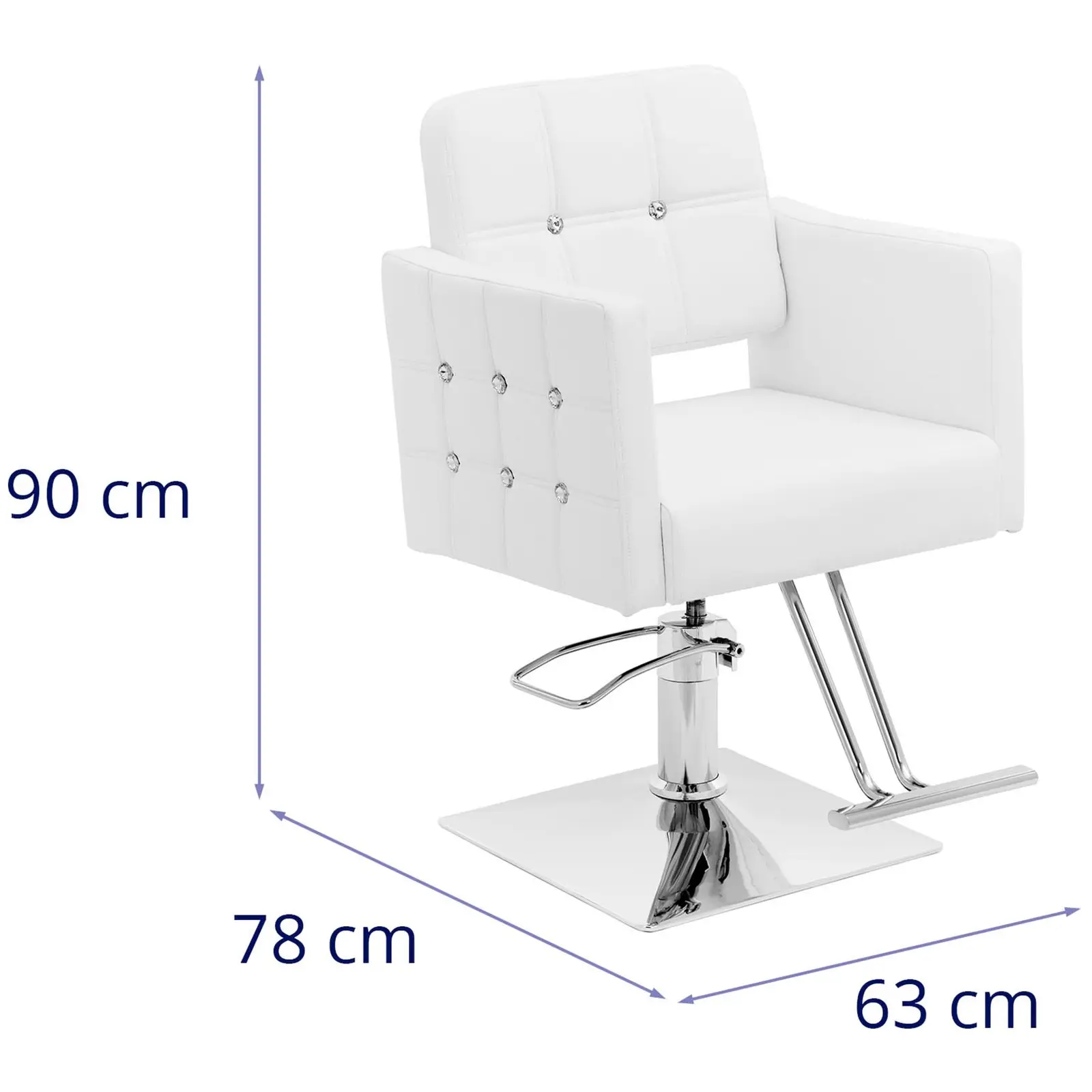 Cottam Salon Chair with Footrest - seat height 45 - 55 cm - 150 kg - pink