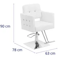 Frisørstol med fotstøtte - setehøyde 45 - 55 cm - 150 kg -150 kg - rosa