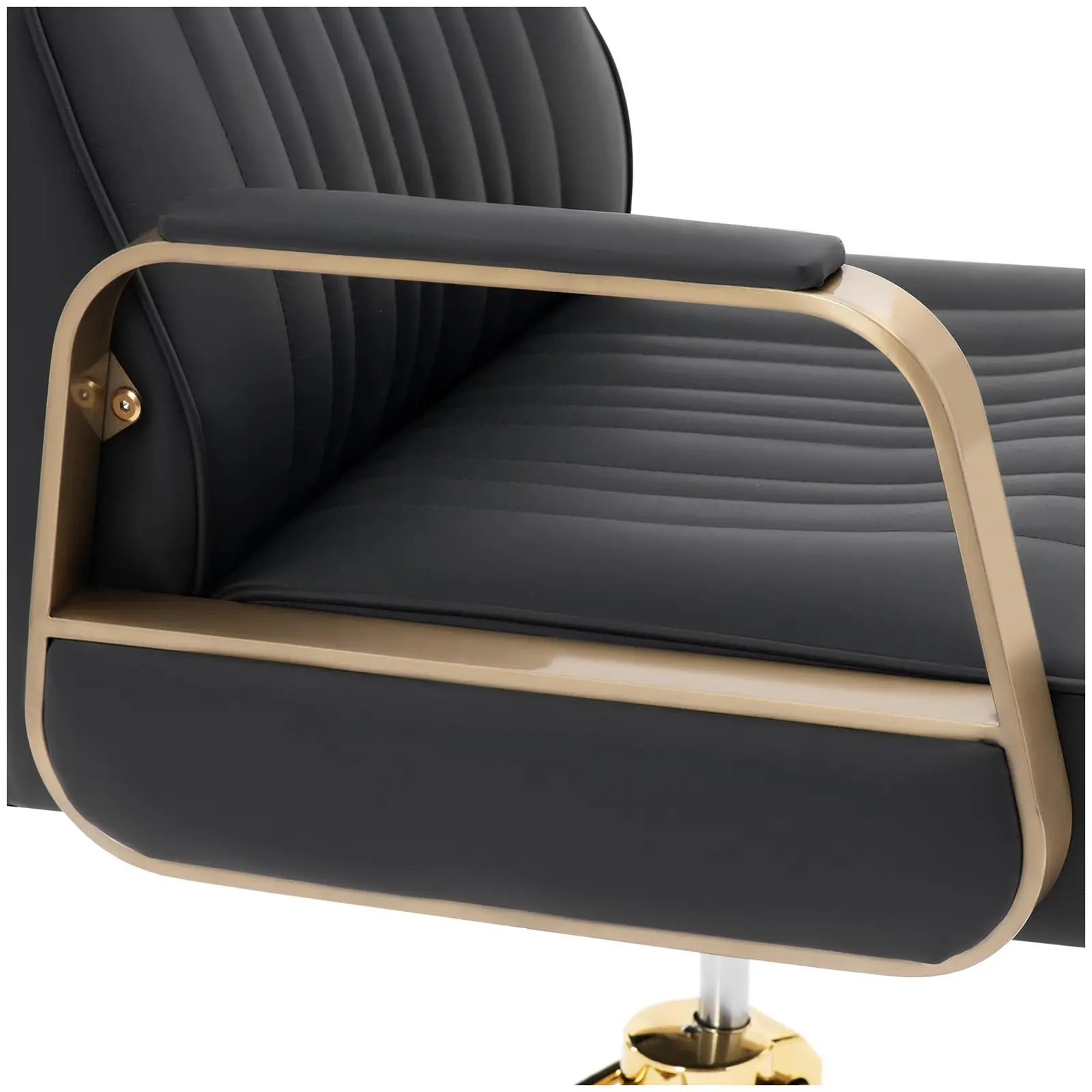 Salon Chair with Footrest - 920 - 1070 mm - 200 kg - black / gold