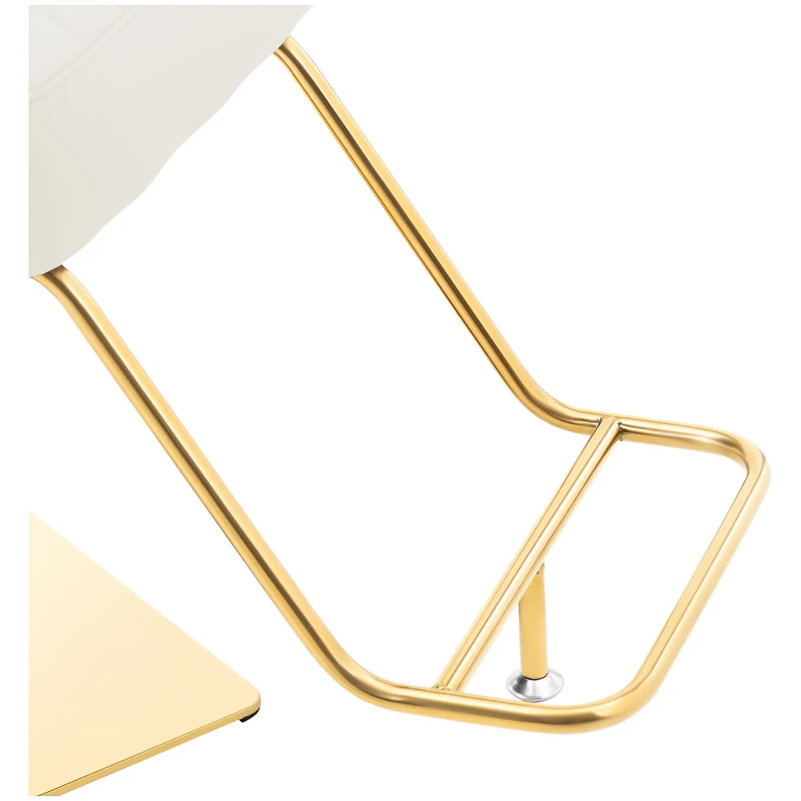 Scaun de salon cu suport pentru picioare - 920 - 1070 mm - 200 kg - crem / auriu (Înălțimea minimă de ședere: 56 cm)