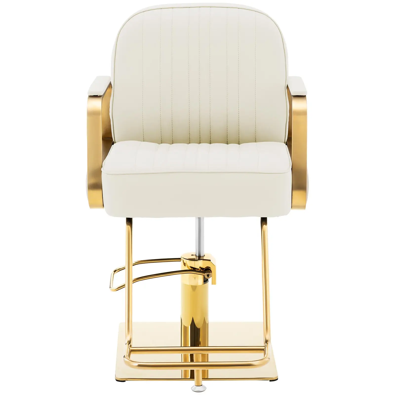 Scaun de salon cu suport pentru picioare - 920 - 1070 mm - 200 kg - crem / auriu (Grosimea tapițeriei: 70 mm)