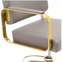 Scaun de salon cu suport pentru picioare - 900 - 1050 mm - 200 kg - Bej / auriu