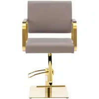 Poltrona da parrucchiere con poggiapiedi - 900 - 1050 mm - 200 kg - Colori beige, oro