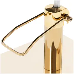 Poltrona da parrucchiere con poggiapiedi - 880 - 1030 mm - 200 kg - Nero, oro