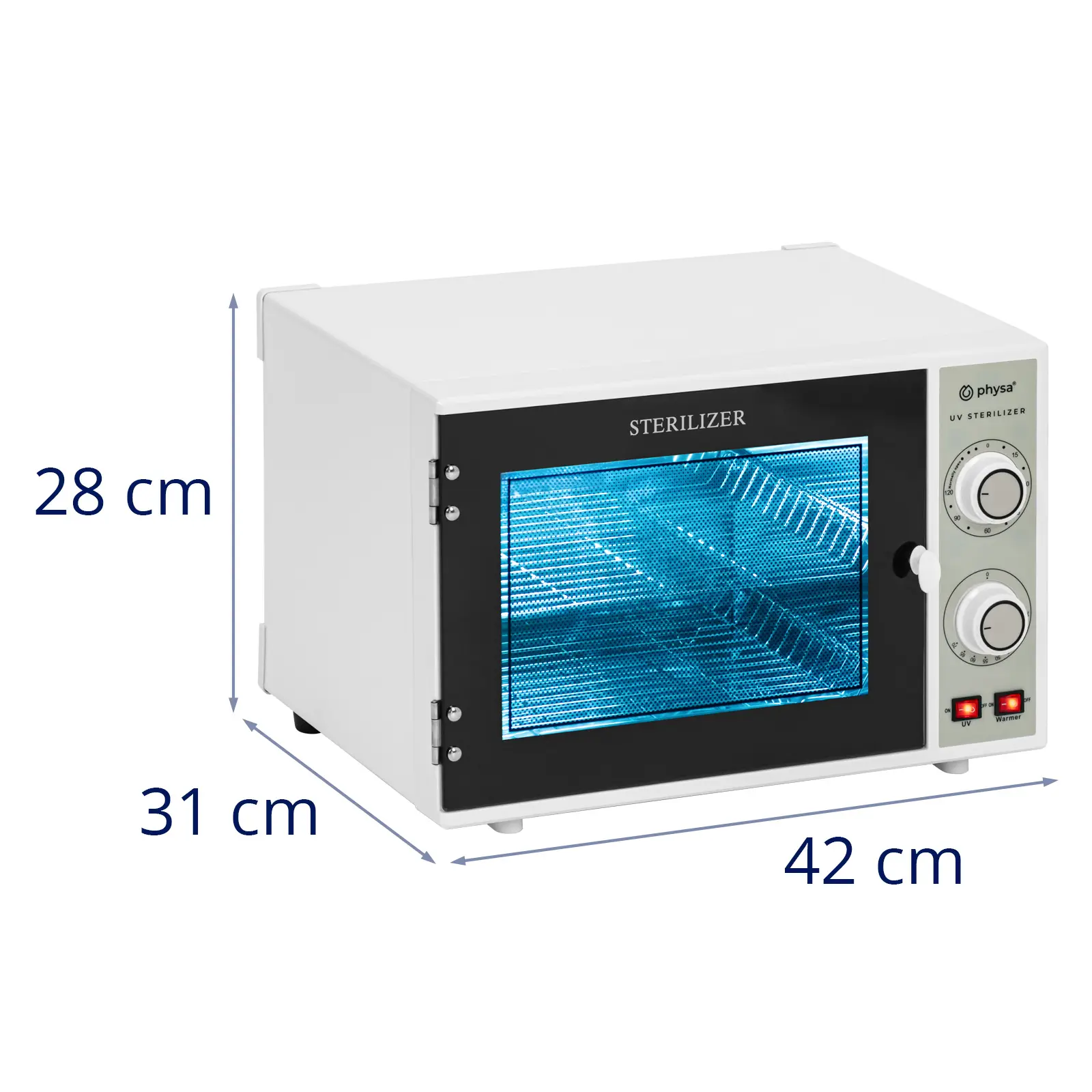 Varmeskab til håndklæder - med UV- sterilisator - 30 - 80 °C - 164 W - 15 l