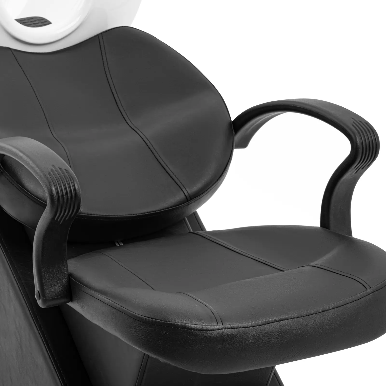 Bac à shampoing avec fauteuil - dimensions du lavabo 600 x 450 x 150 mm - noir/blanc