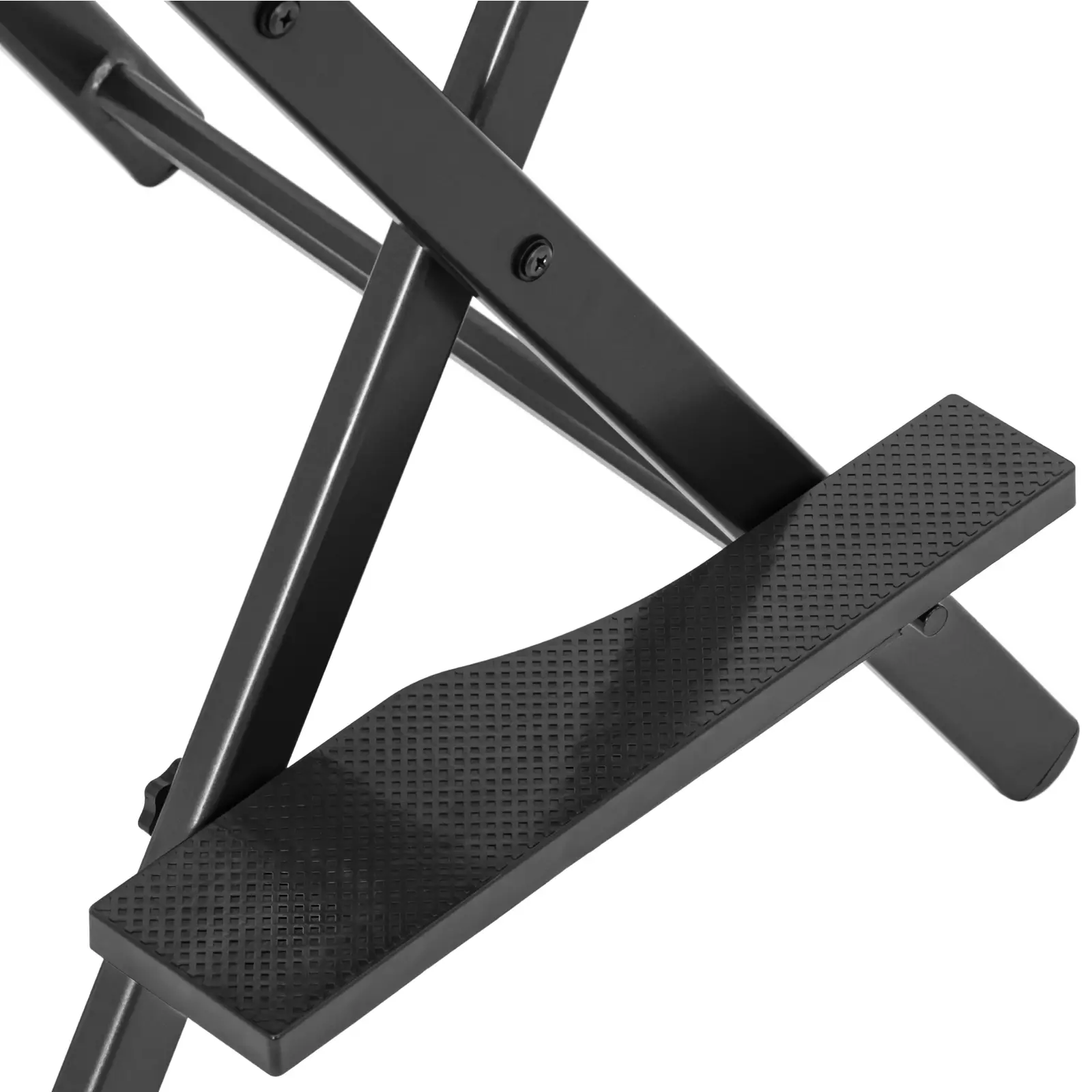 Vizážistická židle - s opěrkou hlavy a podnožkou - skládací - černá (Maximální zatížení: 125 kg)