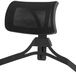 Vizážistická židle - s opěrkou hlavy a podnožkou - skládací - černá