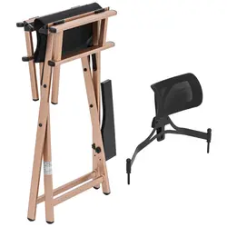 Makeup-stol - med hoved- og fodstøtte - sammenklappelig - gyldenrød