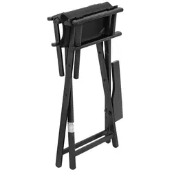 Makeup-stol - med fodstøtte - sammenklappelig - sort