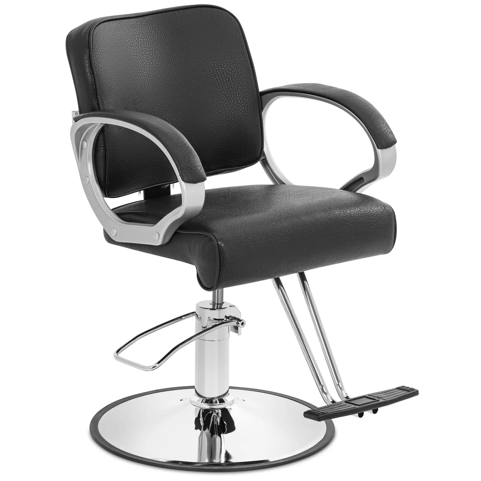 Fotel fryzjerski Hove z podnóżkiem - 50 - 60 cm - 180 kg - czarny