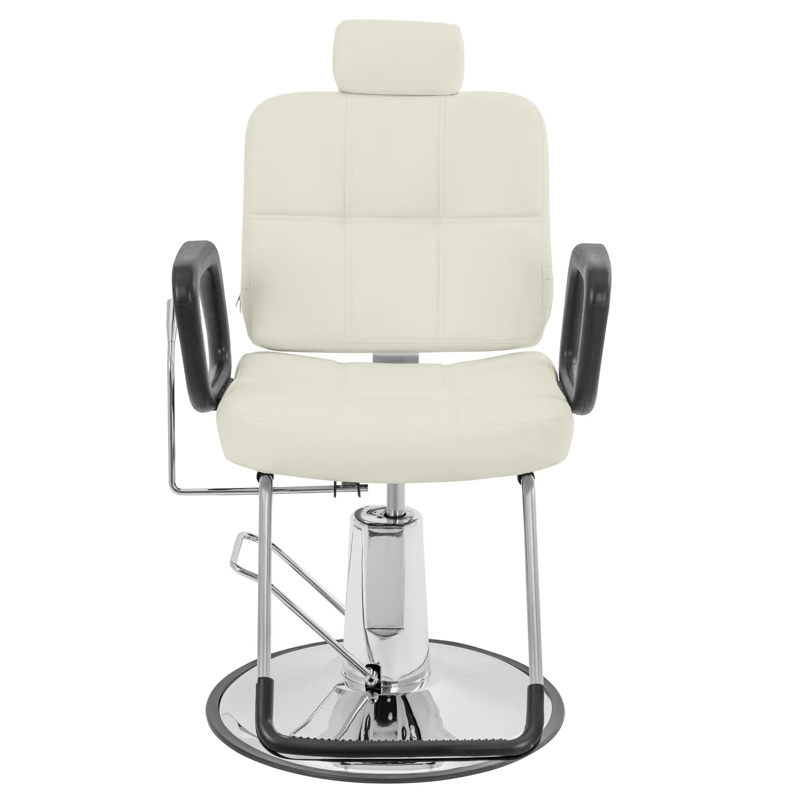 Fauteuil de coiffeur Keswick avec appui-tête et repose-pieds - Hauteur d'assise 52 - 64 cm - 150 kg - Beige