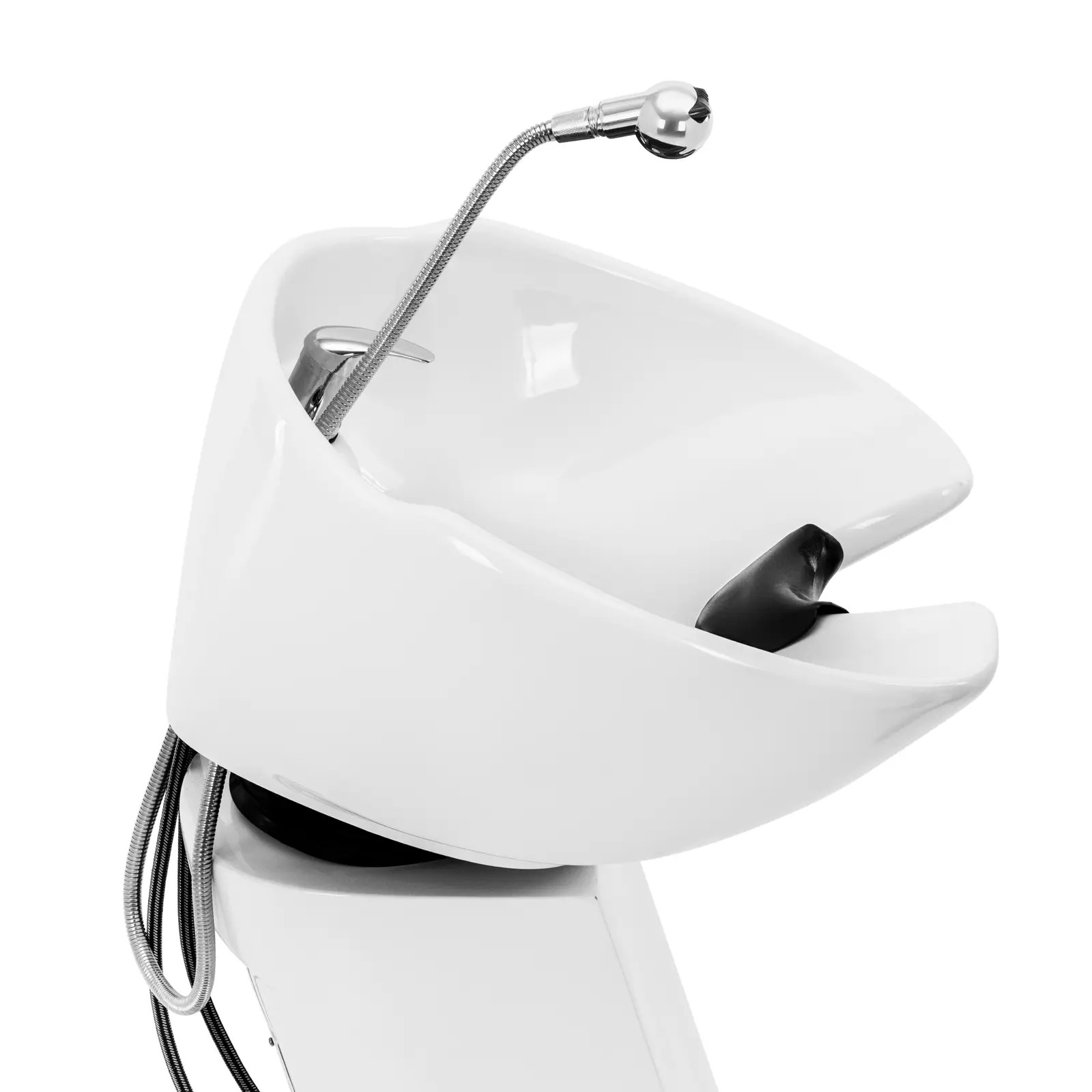 Bac à shampoing - inclinable - avec robinet mitigeur, flexible et douchette (Longueur du tuyau d'évacuation: 800 mm)