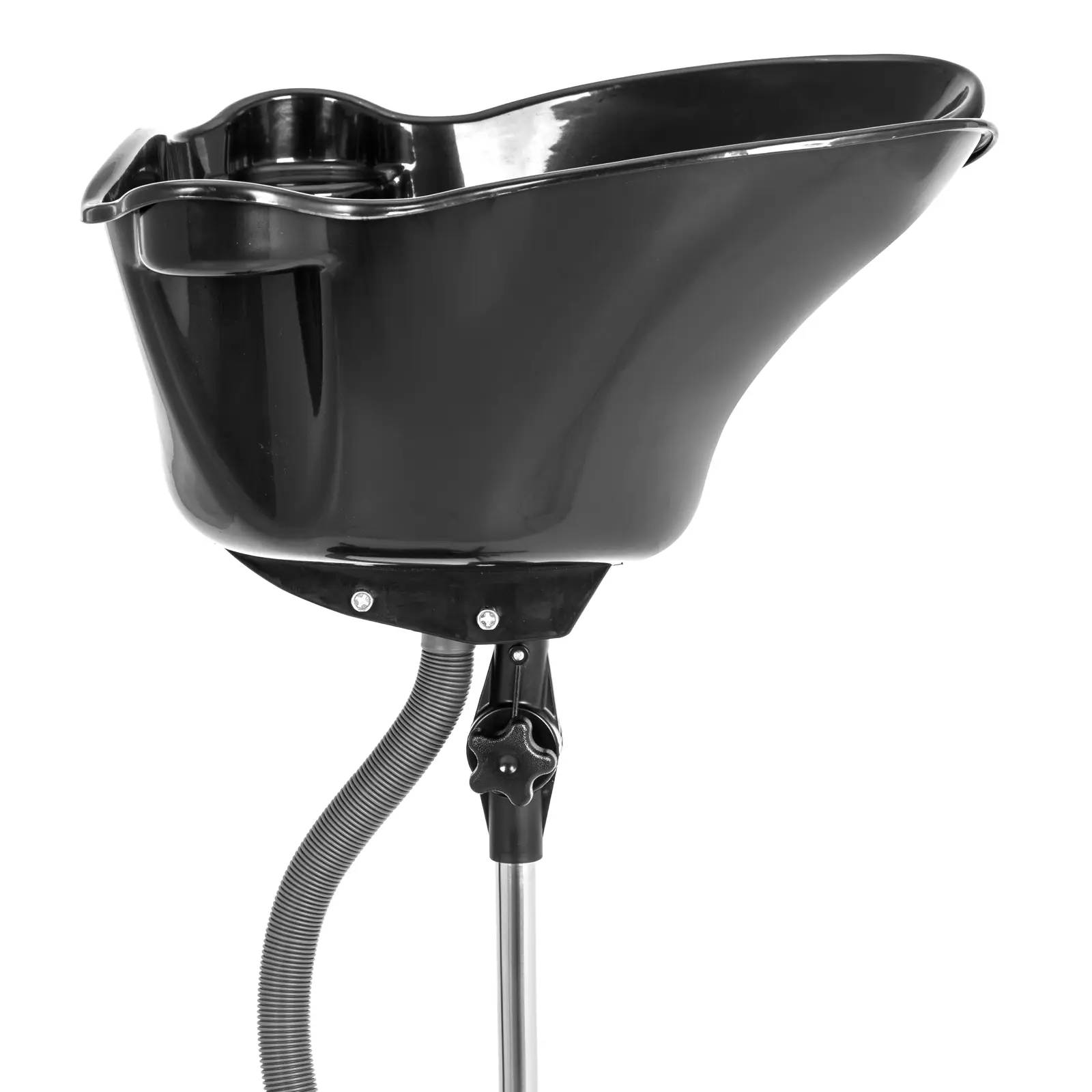Bac à shampoing - mobile - inclinable - avec réservoir d'eau - noir (Inclinable: Oui)