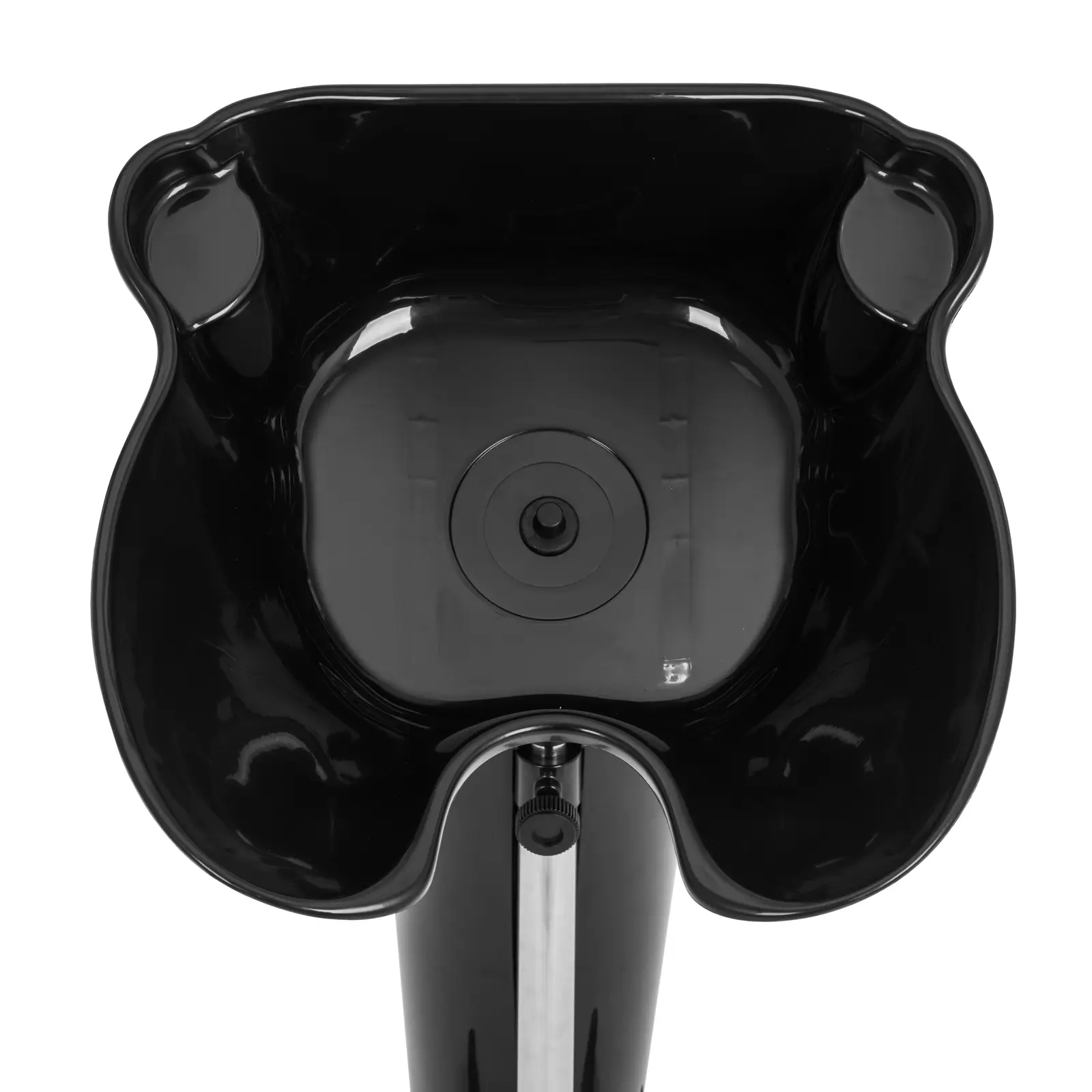 Bac à shampoing - mobile - inclinable - avec réservoir d'eau - noir (Matériau(x): Acier inoxydable)