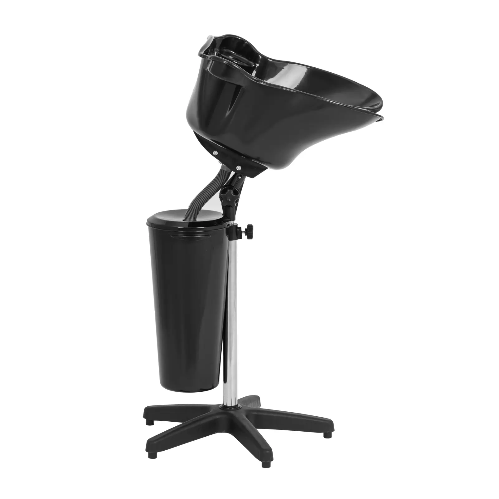 Bac à shampoing - mobile - inclinable - avec réservoir d'eau - noir (Couleur(s): Noir)