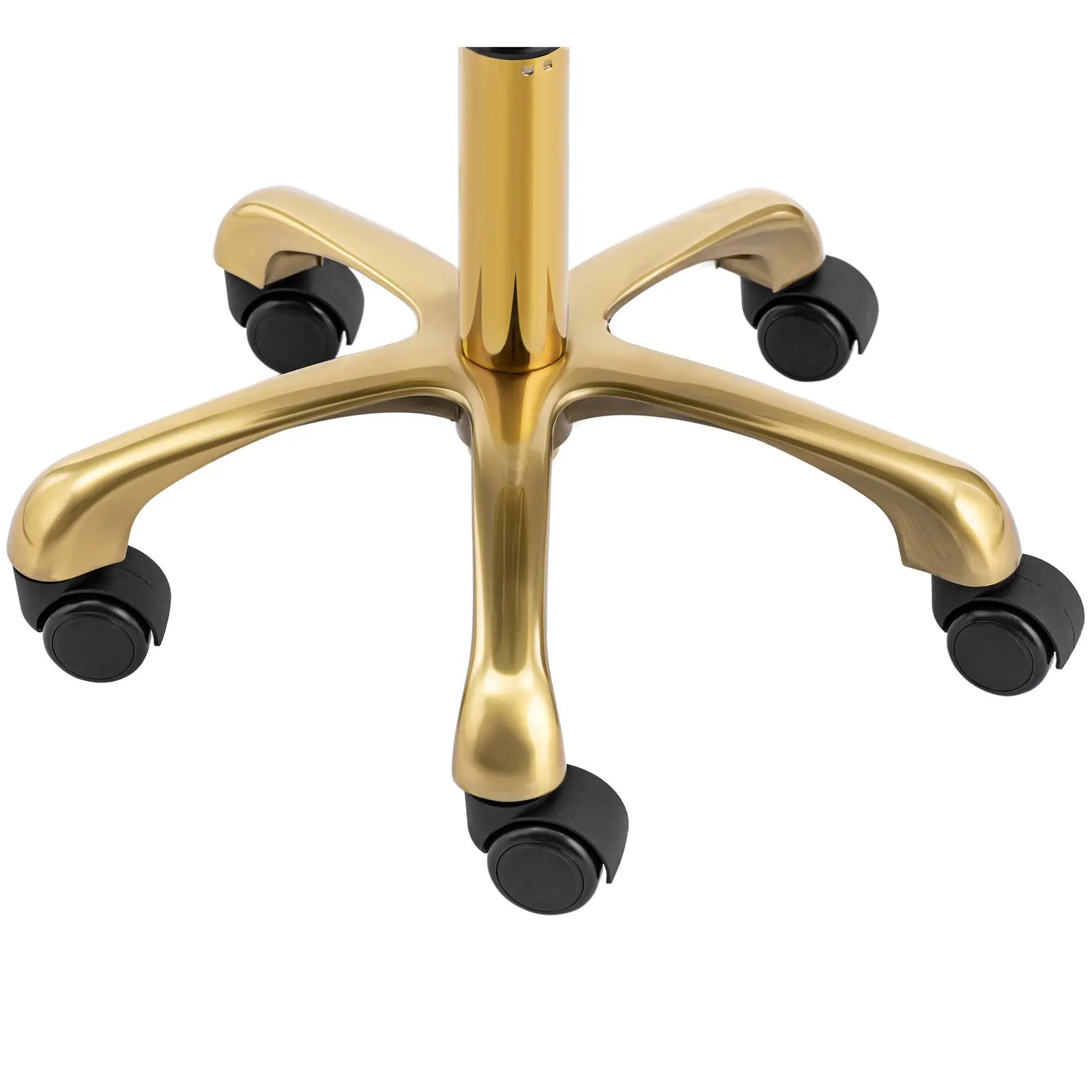 Rollhocker mit Lehne - 51 - 66 cm - 150 kg - Beige/Golden (Maximální zatížení: 150 kg)