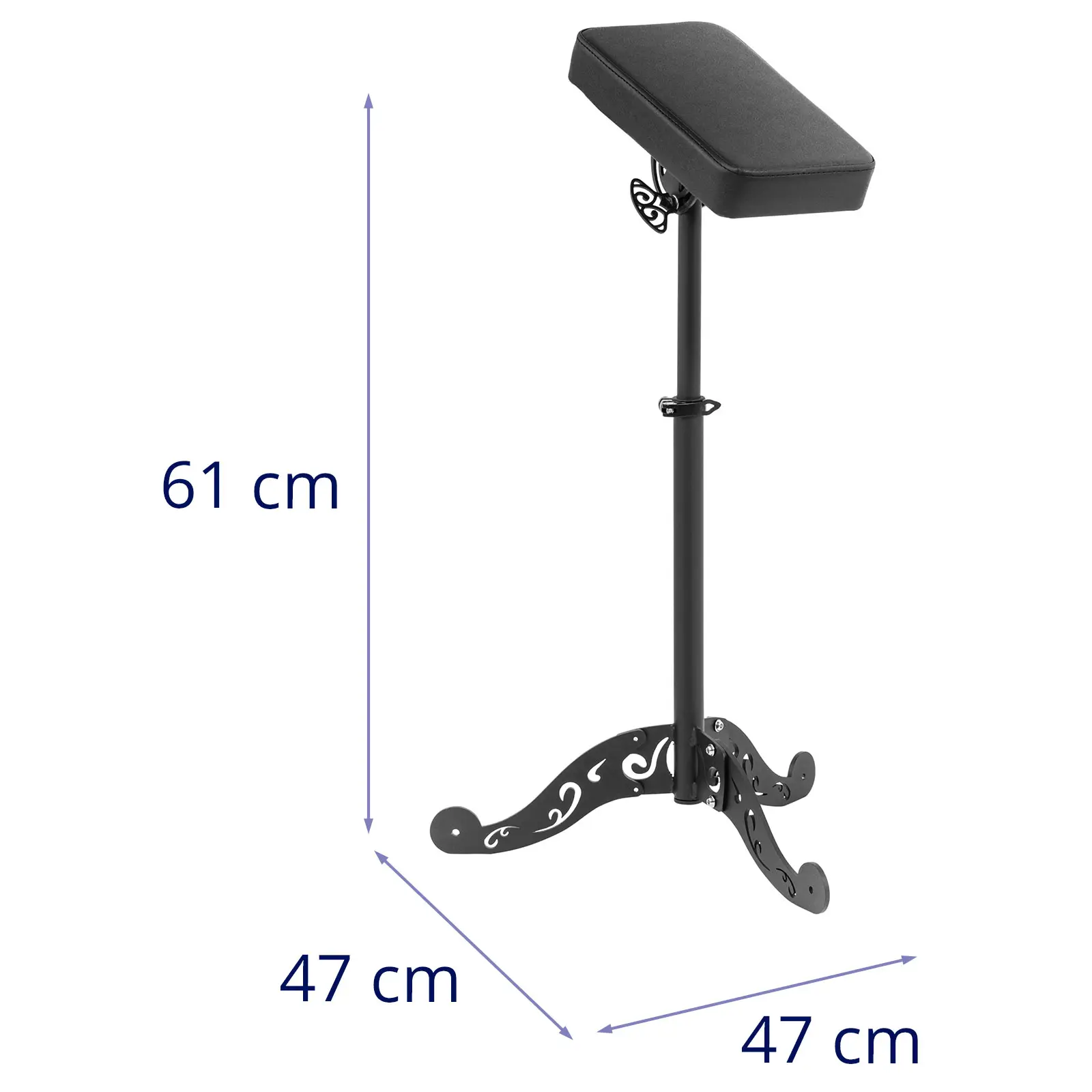 Tattoo Arm Rest - reglabil pe înălțime - înclinabil - 54 x 54 x 66,5 - 105 cm