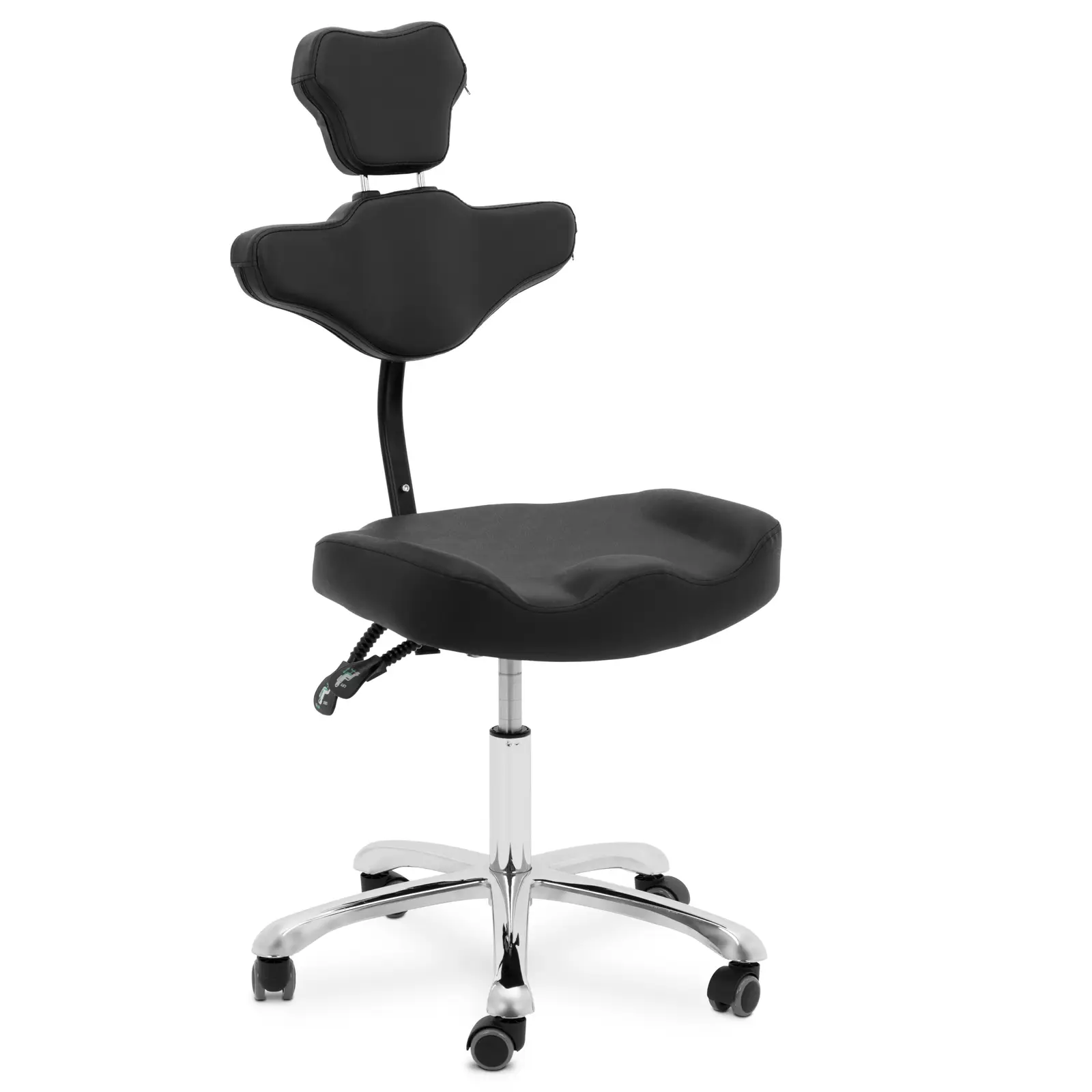 Stolček za tetoviranje s kolesi - ergonomski - nastavljiva višina - 91 - 129 cm