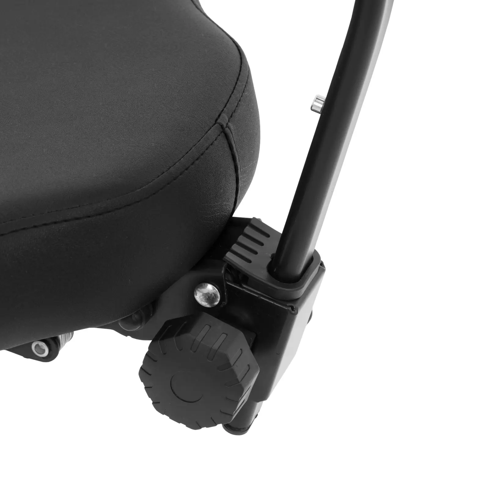 Tetovací křeslo s kolečky - ergonomické - výškově nastavitelné - 91–129 cm (Materiál: Ušlechtilá ocel)