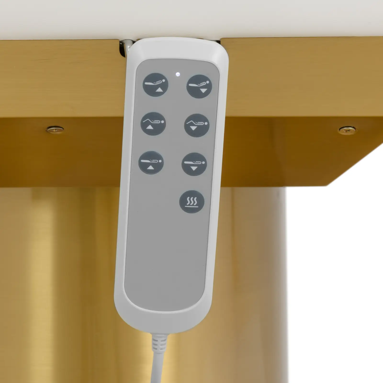 Kosmetické lehátko elektrické - 300 W - 195 x 60 x 62 - 82 cm - 200 kg - bílá/zlatá - vyhřívané - otočné o 120° (Šířka postele: 60 cm)