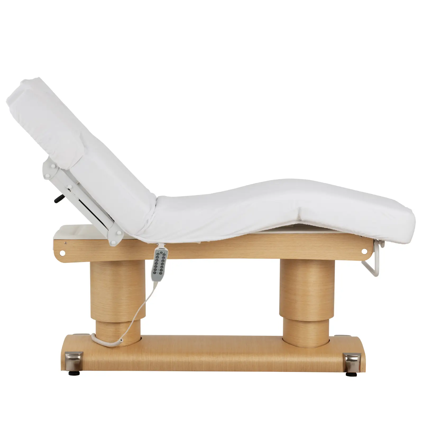 Wellness lehátko - 160 W - 200 x 80 x 63 - 81 cm - 200 kg - bílá (Barva: Bílá)