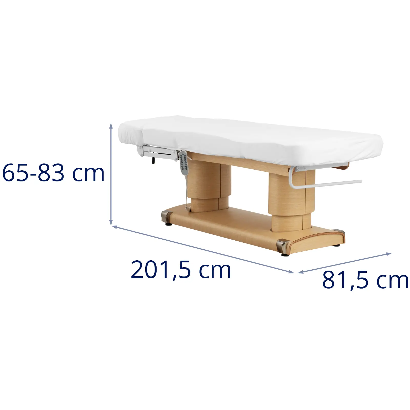 Wellness lehátko - 160 W - 200 x 80 x 63 - 81 cm - 200 kg - bílá (Výkon [W]: 160)
