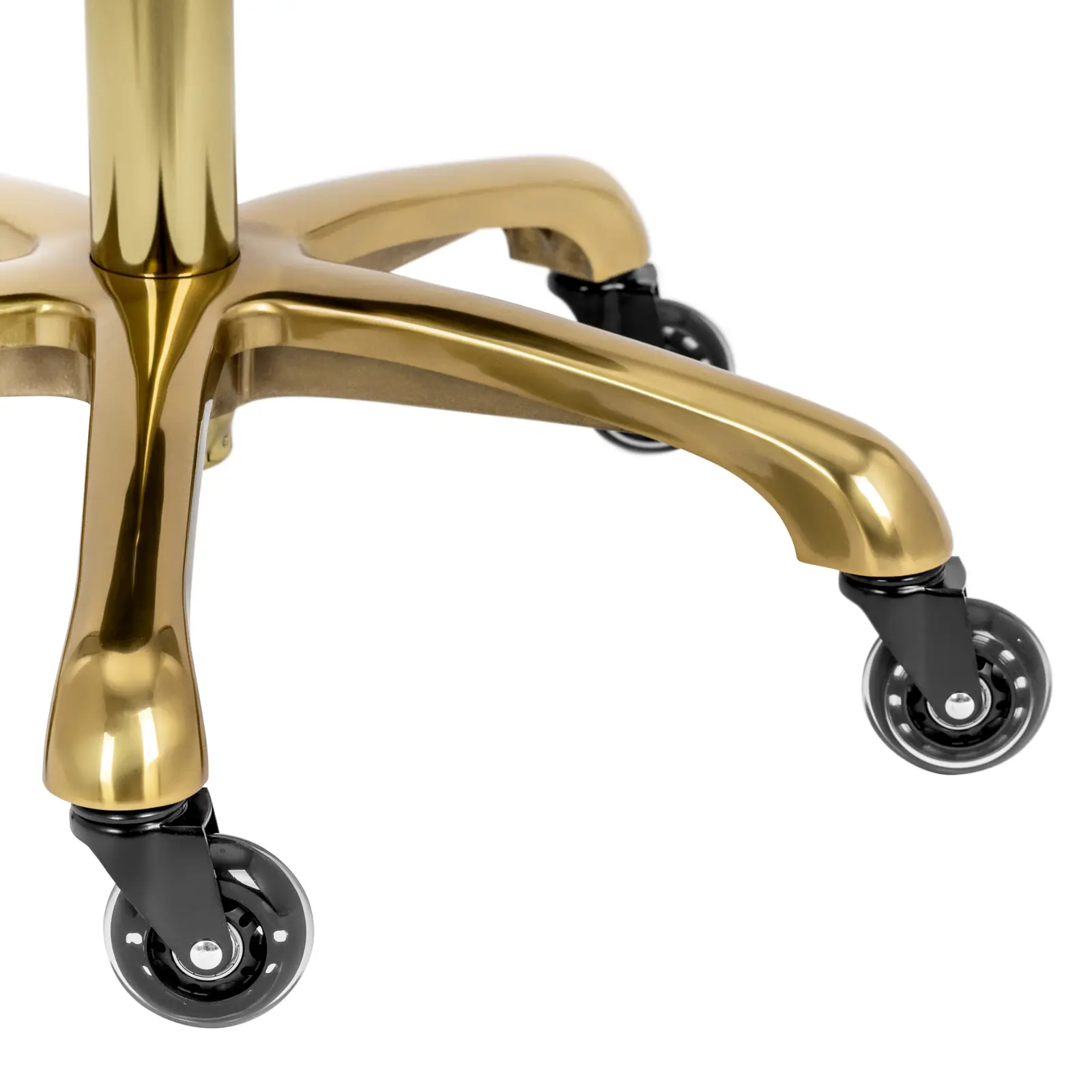 Saddle Stool - 57 - 75 cm - 150 kg - white/gold