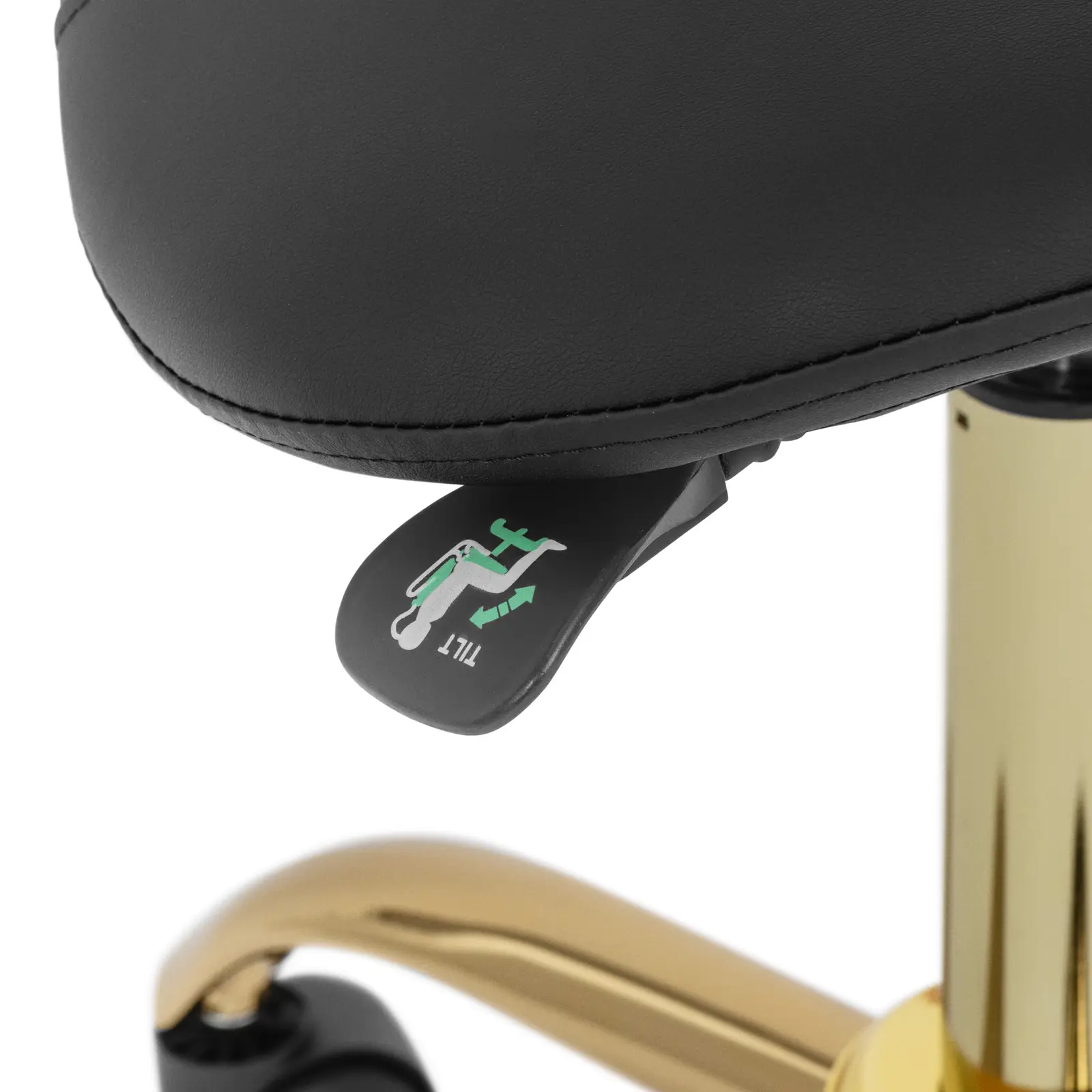 Saddle Chair - 55 - 69 cm - 150 kg - black/gold