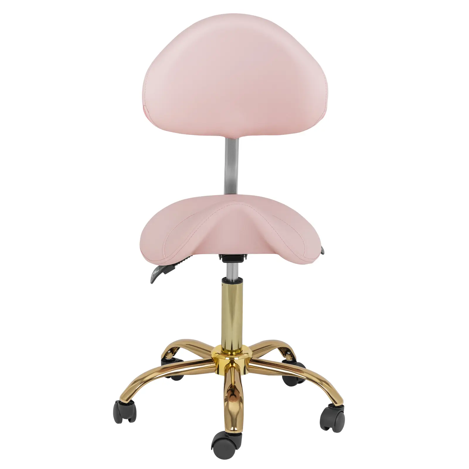 Saddle Chair - 55 - 69 cm - 150 kg - soft pink/gold