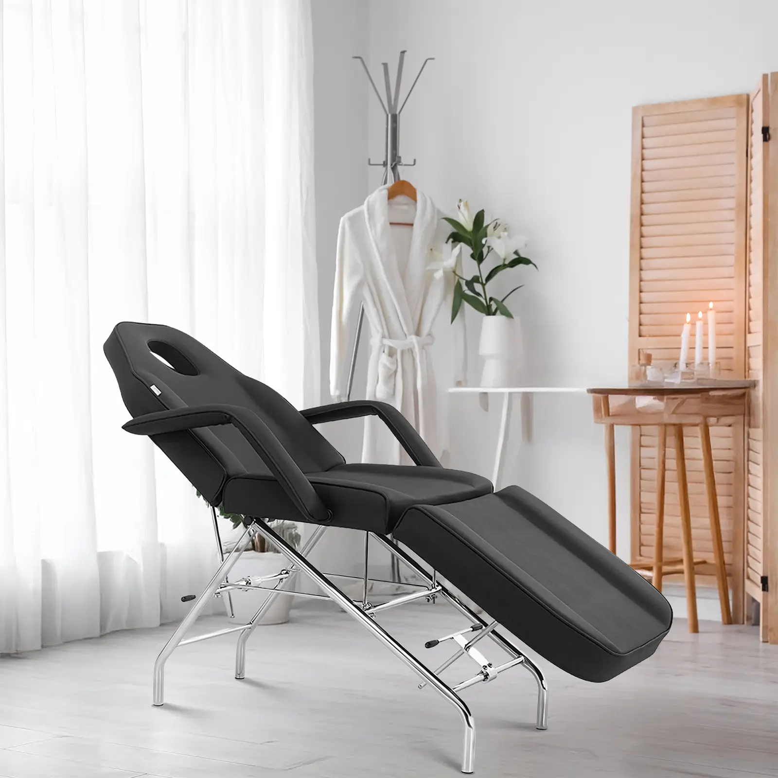 Beauty Bed - 183,5 x 83 x 74 cm - 175 kg - crni (Materijal: PU)