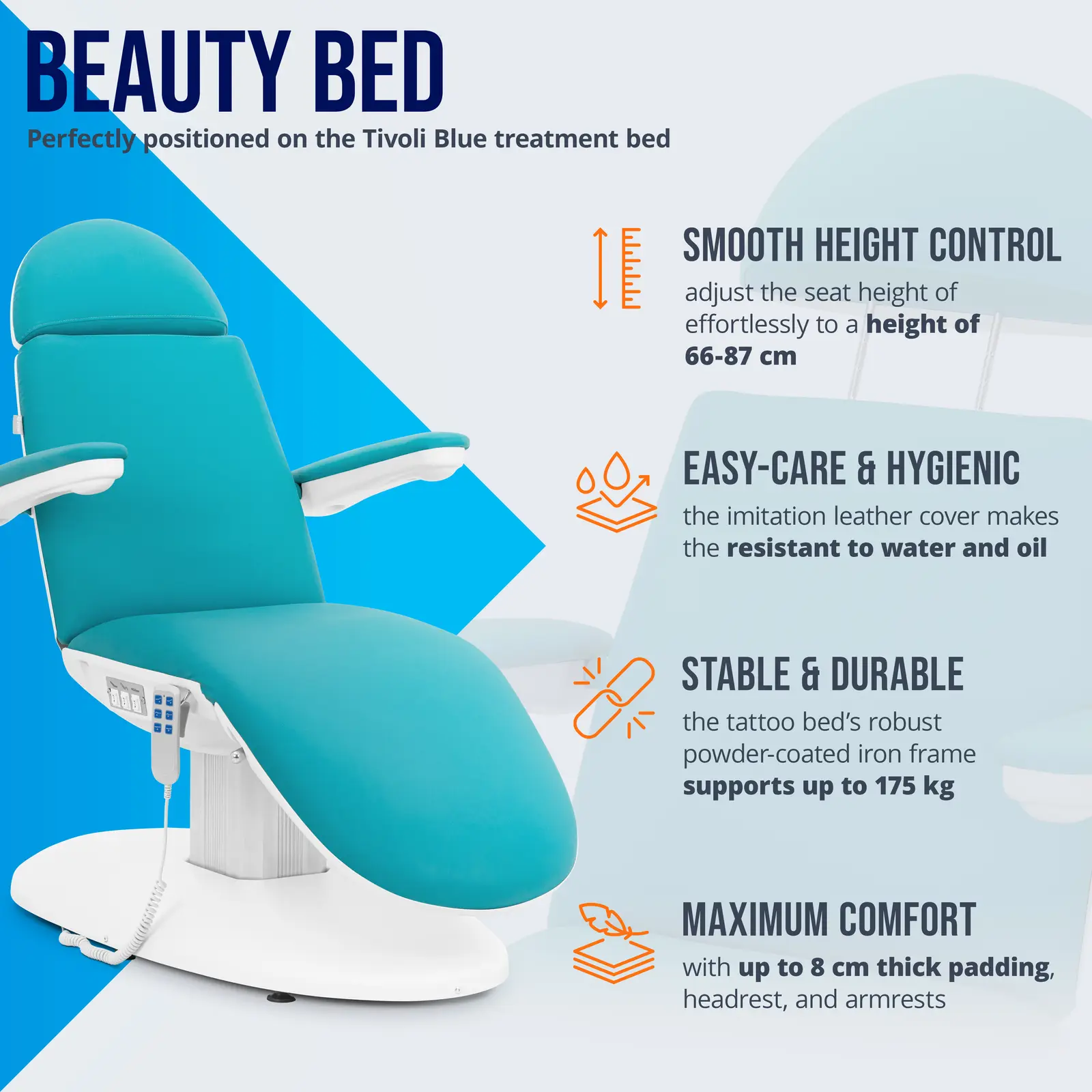 Beauty Bed - 300 W - 3 motoare - 175 kg - albastru