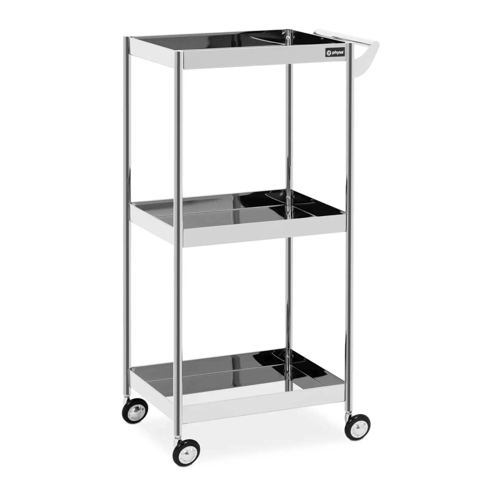 Beauty Trolley - 3 rafturi - până la 30 kg - oțel inoxidabil