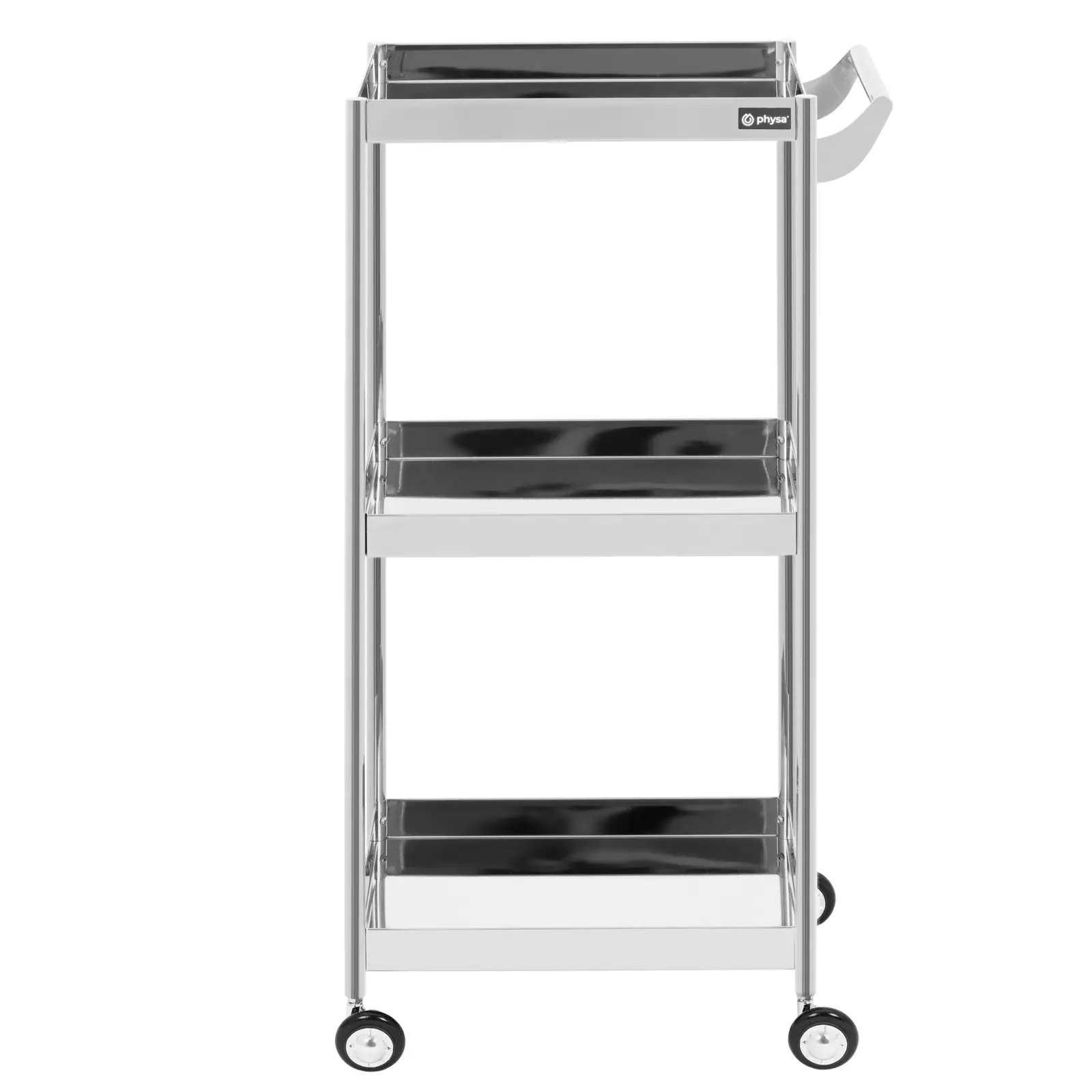 Beauty Trolley - 3 hyller - opptil 30 kg - rustfritt stål