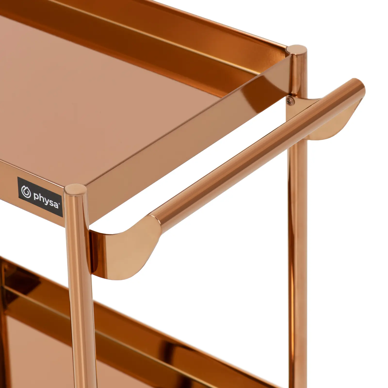 Beauty Trolley - 3 shelves - up to 30 kg - rose gold - stainless steel