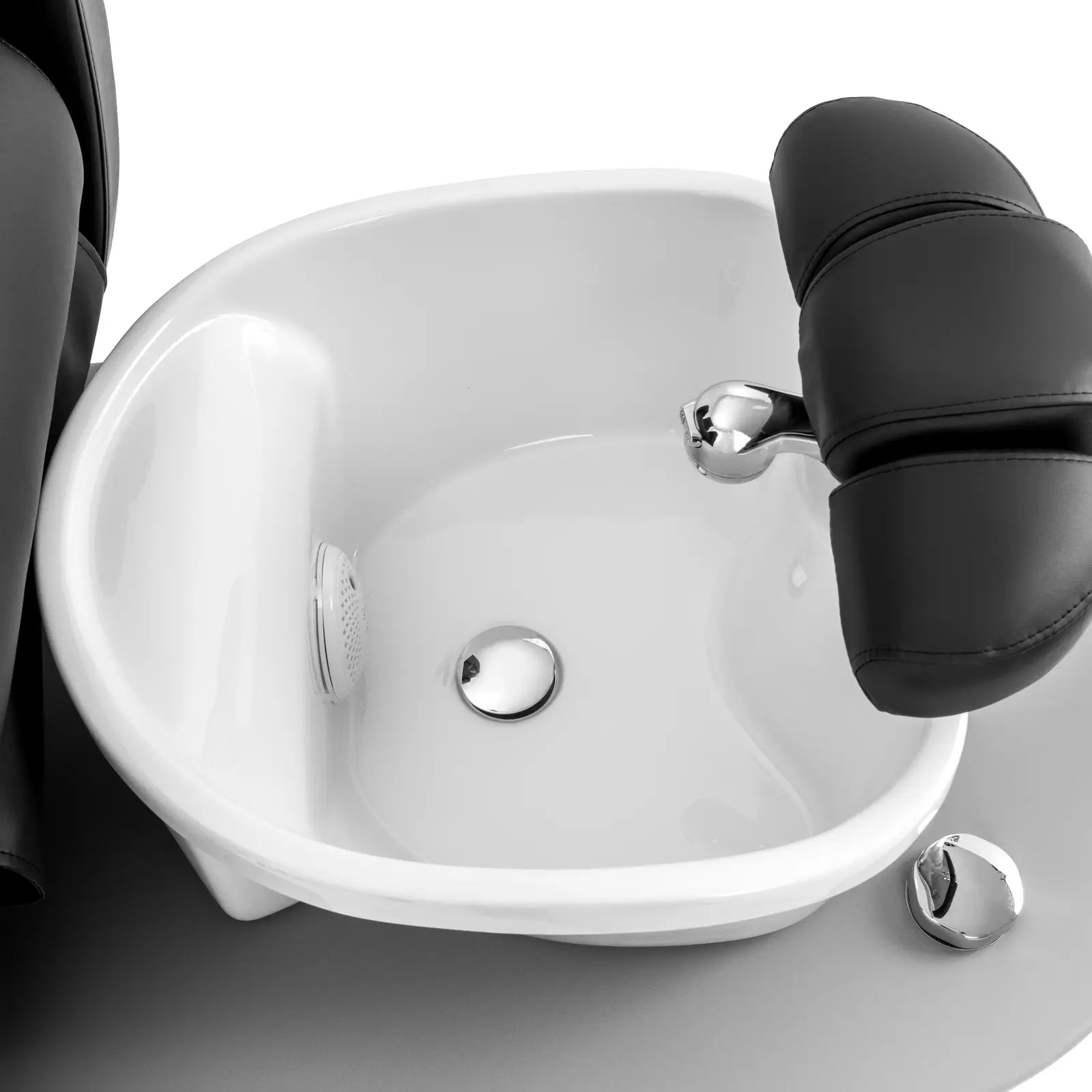 Fauteuil pédicure électrique - avec bain de pieds - 115 W - 200 kg - noir